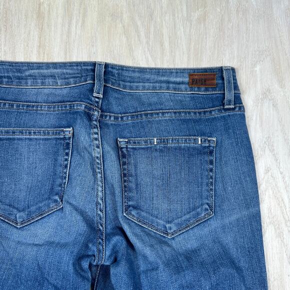 Paige Jimmy Jimmy Skinny Mid Rise Distressed Stretch Casual Blue Denim Jeans 25 - Picture 14 of 14